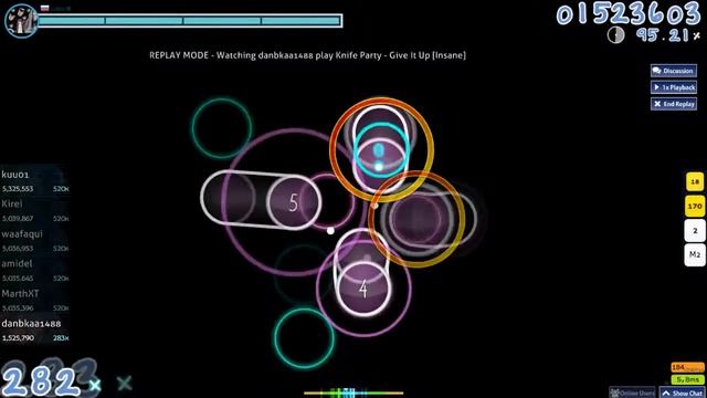 (osu! - noname ;D) Knife Party - Give it up [Insane] смотреть онлайн