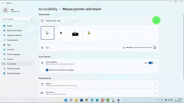 Windows 11 Home : How to Change mouse pointer style смотреть онлайн