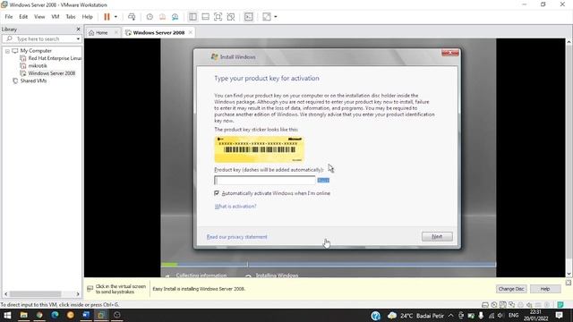 INSTALASI WINDOWS SERVER 2008 DENGAN VMWARE WORKSTATION смотреть онлайн