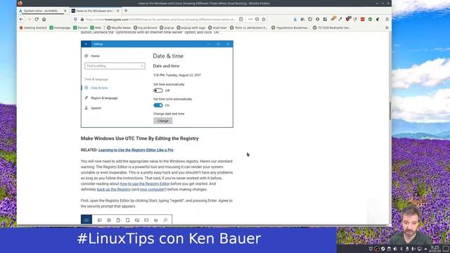 #LinuxTips - Reloj con UTC en Linux y Win10 смотреть онлайн