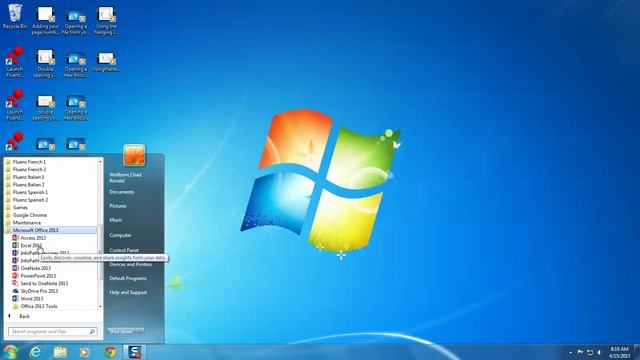 How to open Power Point 2013 from the Desktop смотреть онлайн