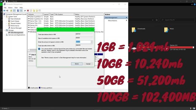 Create Partitions on Windows 10 / Divide your Local Disk C into parts. смотреть онлайн