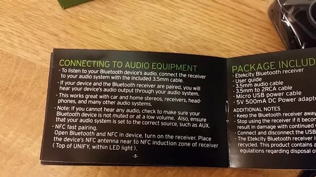 Etekcity NFC Enabled Bluetooth Receiver смотреть онлайн