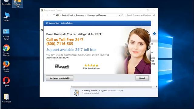 Remove US System Care 1.0 on Windows 10 смотреть онлайн