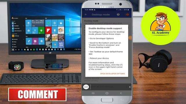 How to convert mobile phone in to computer Sinhala | mobile screen like a Pc | SL Academy смотреть онлайн