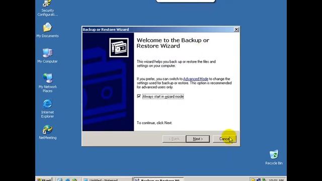 Normal backup part 1 Windows Server 2003 смотреть онлайн