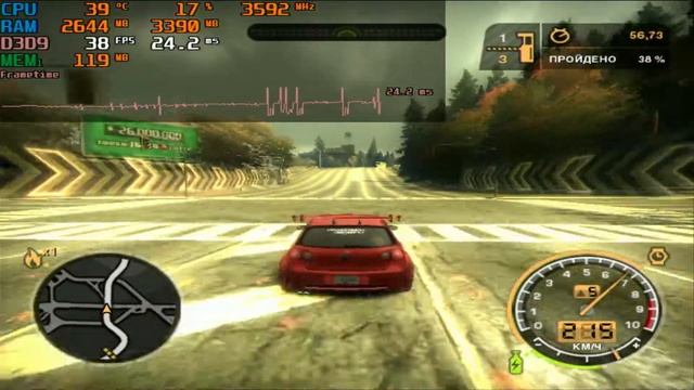 ASUS X1600 Pro 512MB TEST NFS Most Wanted 2005 640x480 [HIGH] смотреть онлайн