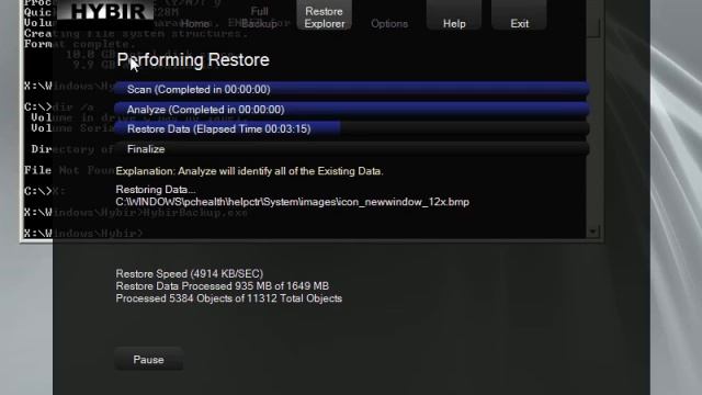 Hybir Backup Bare Metal Recovery of windows XP смотреть онлайн