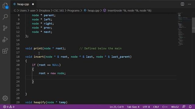 CSC 161 - Inserting into a Heap смотреть онлайн
