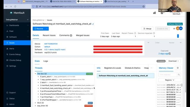 Utilizing Memfault to Debug Your Embedded Devices смотреть онлайн