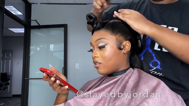 WAP Inspired Hairstyle 💕 | 90’s Pin Curl Updo 🔥 | Wiggins Hair | смотреть онлайн