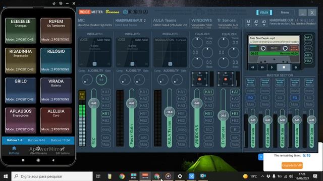 Vban-Buttons configurados para serem acionados pelo android - Voicemeeter Banana смотреть онлайн