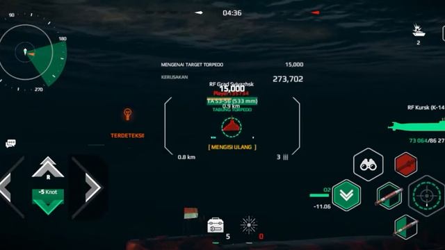 gameplay RF-KURSK kapal selam terkuat di tier 2 Modernwarships смотреть онлайн