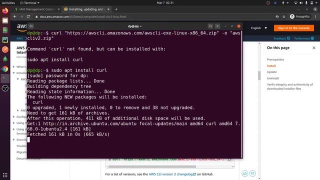 AWS CLI setup on linux смотреть онлайн