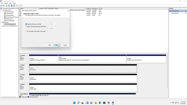 How to create a simple volume in Windows 11 смотреть онлайн