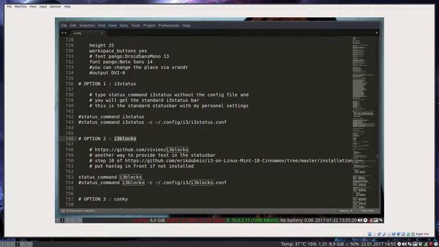 i3wm on Antergos : you have 3 different bars to supply you information смотреть онлайн