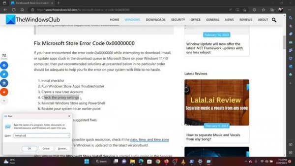 Fix Microsoft Store Error Code 0x00000000 in Windows 11/10