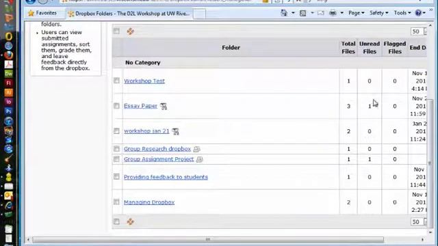 D2L Dropbox management смотреть онлайн