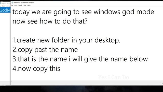 Activate GOD MODE in Windows | Yes I Can Do смотреть онлайн