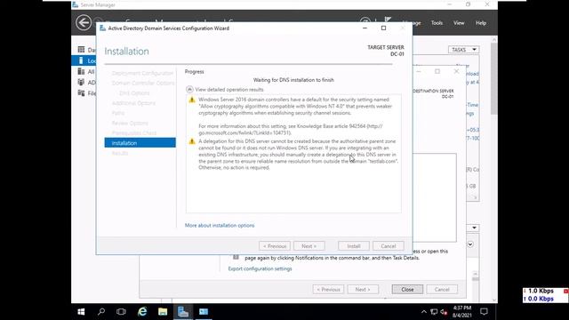 1 Installing Domain Controller to an existing Domain in Windows Server 2016 смотреть онлайн