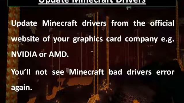 Minecraft Bad Video Card Drivers Fix смотреть онлайн
