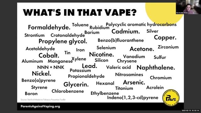 PAVe Event: King County, WA - E-Cigarettes & Youth Vaping Prevention Presentation 2/15/22