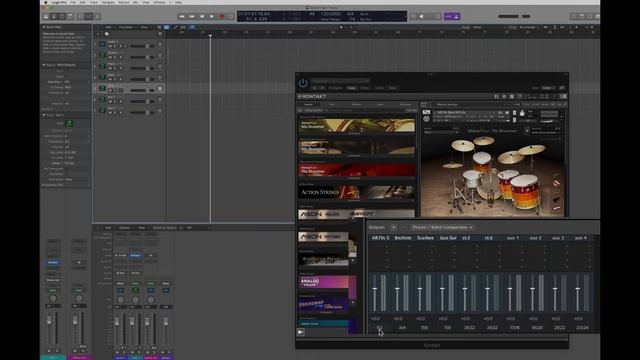 Using Kontakt as Multi-Out Multi-Instrument in Logic Pro X смотреть онлайн