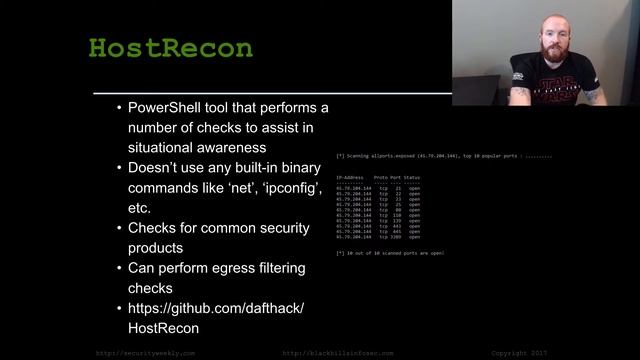 Situational Awareness with HostRecon - Tradecraft Security Weekly #7 смотреть онлайн