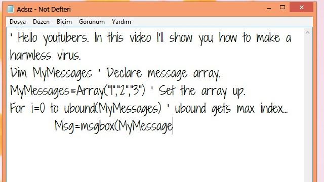 How to Make A Harmless Virus Prank VBS смотреть онлайн