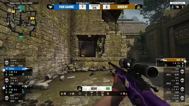 PAIN vs GODSENT [ANCIENT] | ESL CHALLANAGER 2022 CSGO HIGHLIGHTS смотреть онлайн
