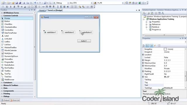 Visual C# Controls Tutorial - RadioButtons and CheckBoxes смотреть онлайн