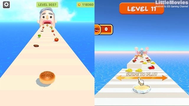 Noodle Run | Sandwich Runner - All Level Gameplay Android,iOS - NEW BIG APK UPDATE смотреть онлайн