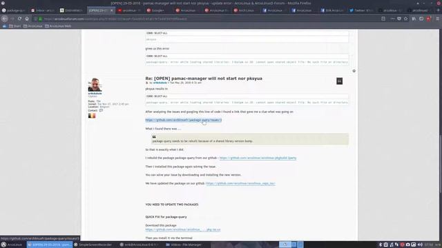 ArcoLinux : 440 fix for package-query- error while loading shared libraries: libalpm.so.10 смотреть онлайн