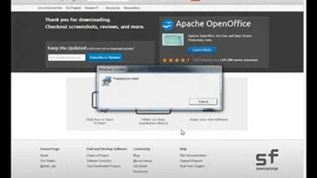 Downloading and Installing Open Office using Chrome смотреть онлайн