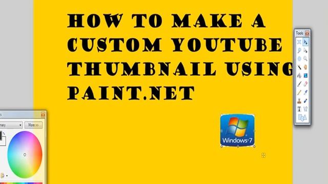 How To Make A Custom Thumbnail On Youtube Using Paint.NET 2015 смотреть онлайн