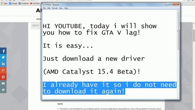 Grand Theft Auto 5 LAG FIX!!! (For AMD users!) смотреть онлайн