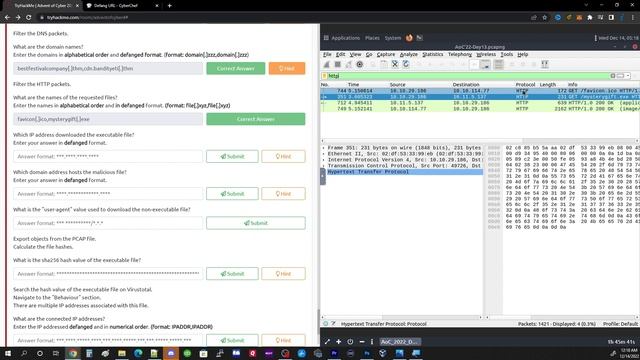 Packet Analysis with Wireshark and Process Monitor | TryHackMe Advent of Cyber 2022 Day 13 смотреть онлайн