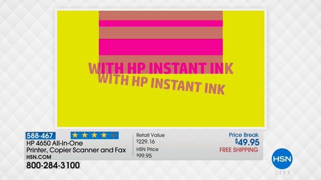 HP Officejet OJ 4650 AllinOne Printer w/Instant Ink смотреть онлайн
