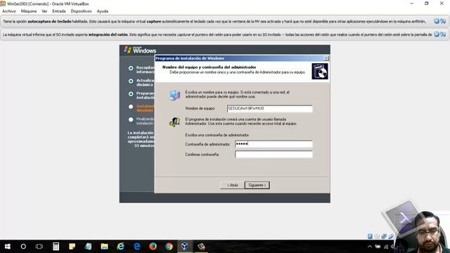 Máquinas virtuales VirtualBox Windows Server 2003 y Windows 7 смотреть онлайн
