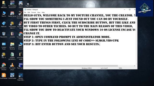 How To Deactivate Windows Operating System License[TUTORIAL] смотреть онлайн