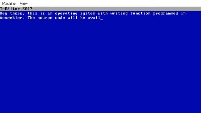 Operating system with writing function programmed in Assembler смотреть онлайн