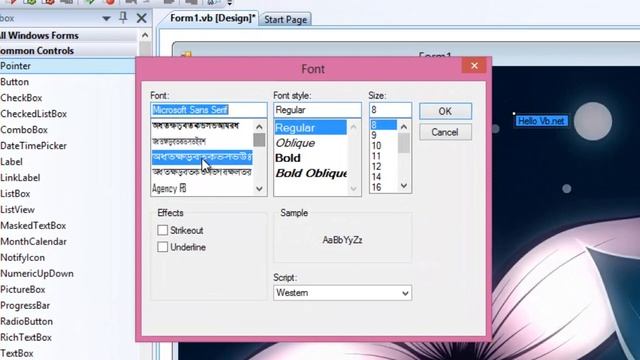 Vb.net Change background, font size and style смотреть онлайн