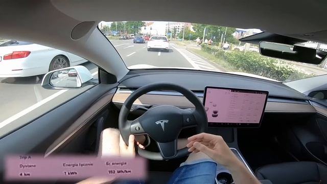2021 Tesla Model 3 Long Range | Ile prądu zużywa w korkach? Porównanie z SR+. TEST. смотреть онлайн