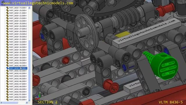 Virtual Lego® Technic Models - vLTm 8436-5 - Parts Location - Section 2 of 2 смотреть онлайн