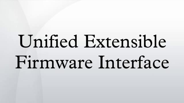 Unified Extensible Firmware Interface смотреть онлайн
