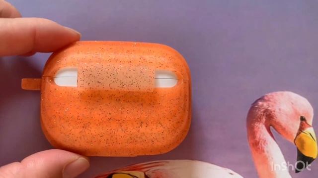 AirPods Pro Case-Glitter-Shockproof Protective Armor Premium Silicone Cover Skin-Orange смотреть онлайн