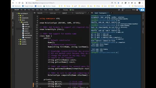 Building C++ multifile code with a makefile in C9 смотреть онлайн