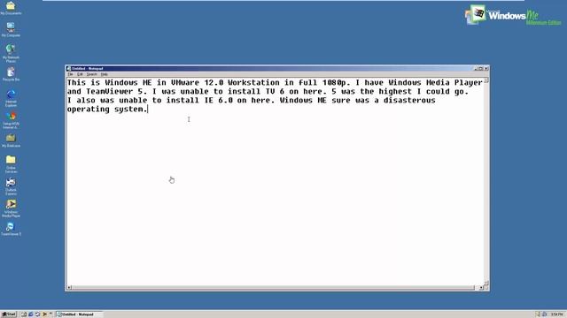 Windows ME (Millenium Edition) in VMware Workstation 12 0 (full 1080p) смотреть онлайн