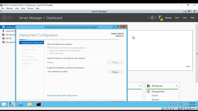 Install Active Directory Domain Services on Windows Server 2012 R2 and DCPromo смотреть онлайн