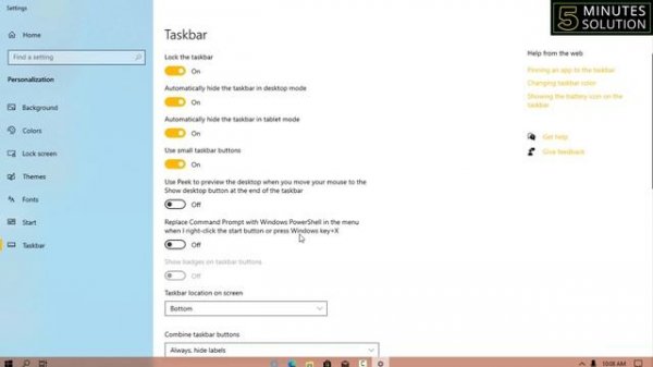 How to hide taskbar windows 10 2024 - taskbar customization